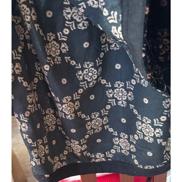 FREE PEOPLE SUMMER CAMP BLACK  VELVET FLORAL DRESS MEDIUM - Picture 9 of 11